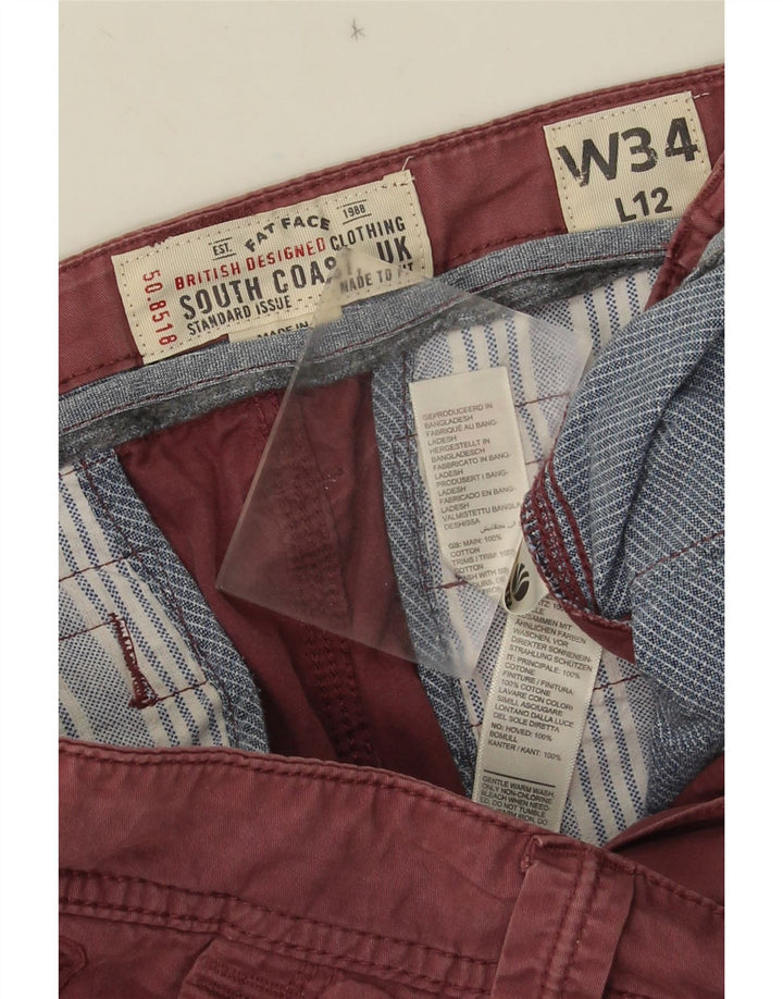 Fat Face Short Cargo Homme W34 Grand Coton Rouge