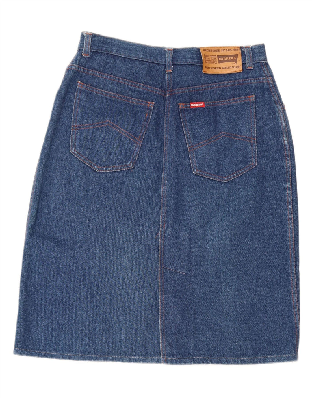 CARRERA Femme Jupe En Jean W32 Large Bleu Coton