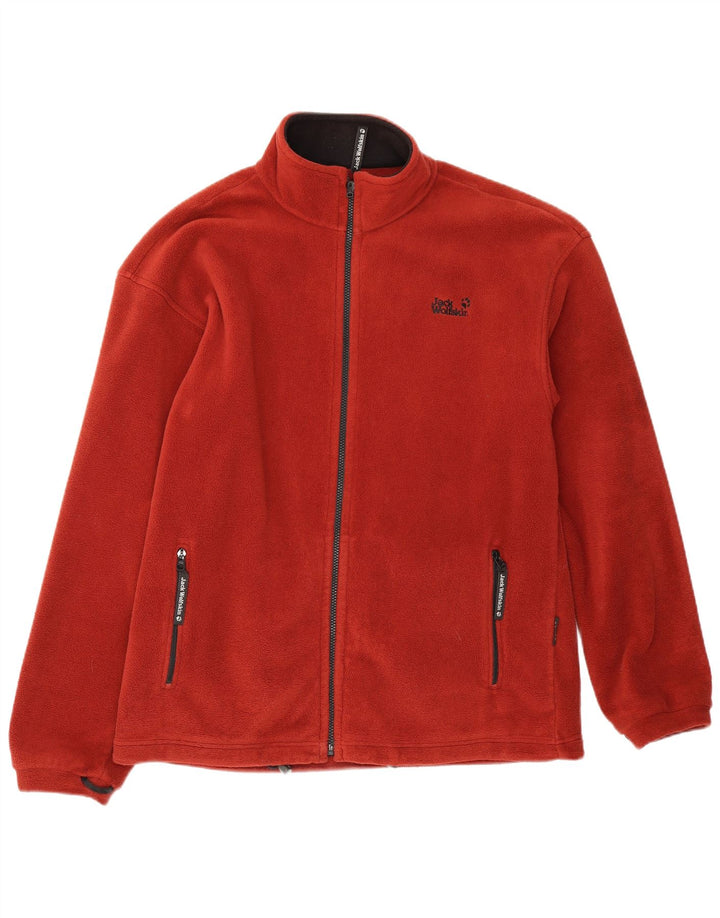 Jack Wolfskin Veste polaire doublée pour homme UK 42 XL Rouge Polyester