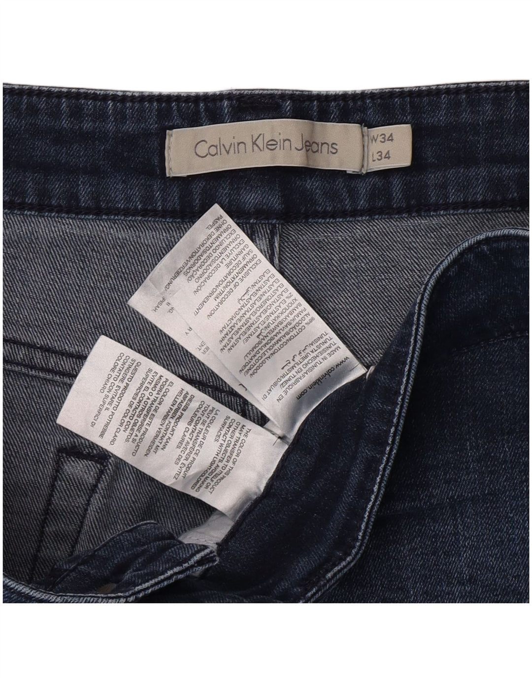 Calvin Klein Jean skinny femme W34 L34 bleu coton