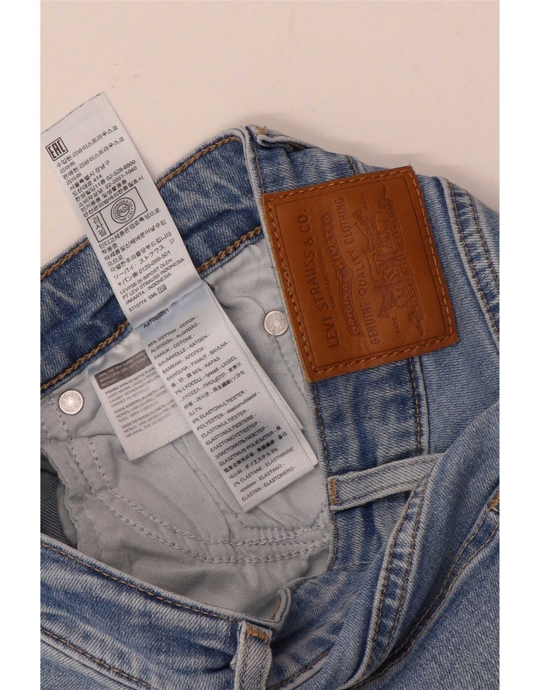 Levi's Jean Bootcut Taille Haute 725 Femme W24 L28 Bleu Coton