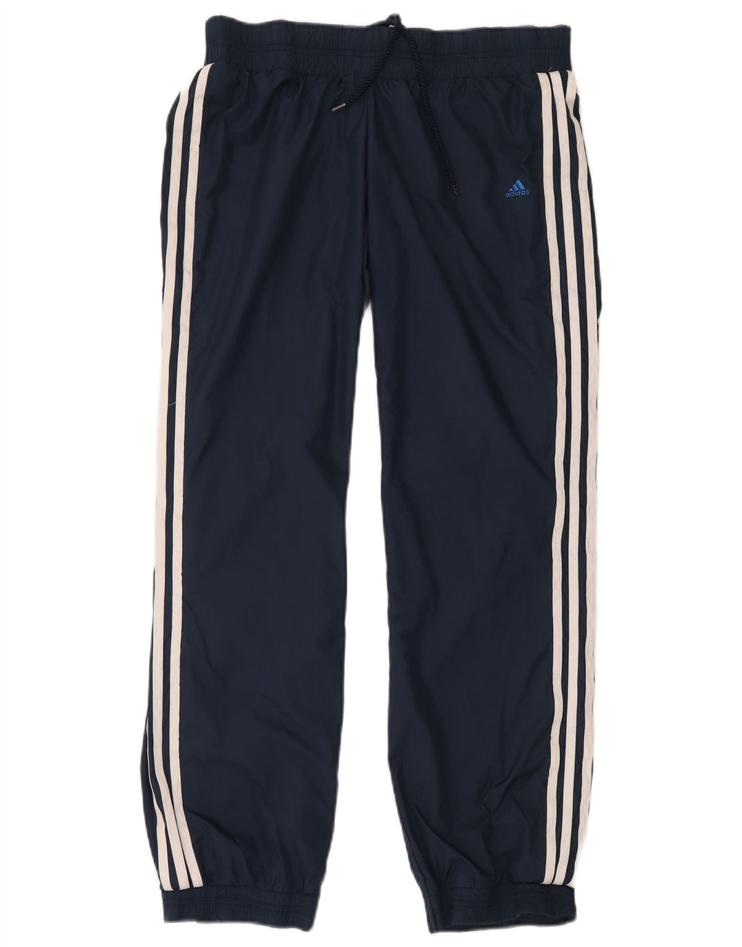 ADIDAS Pantalon de survêtement pour femme Joggers UK 10 Small Bleu Marine Polyamide