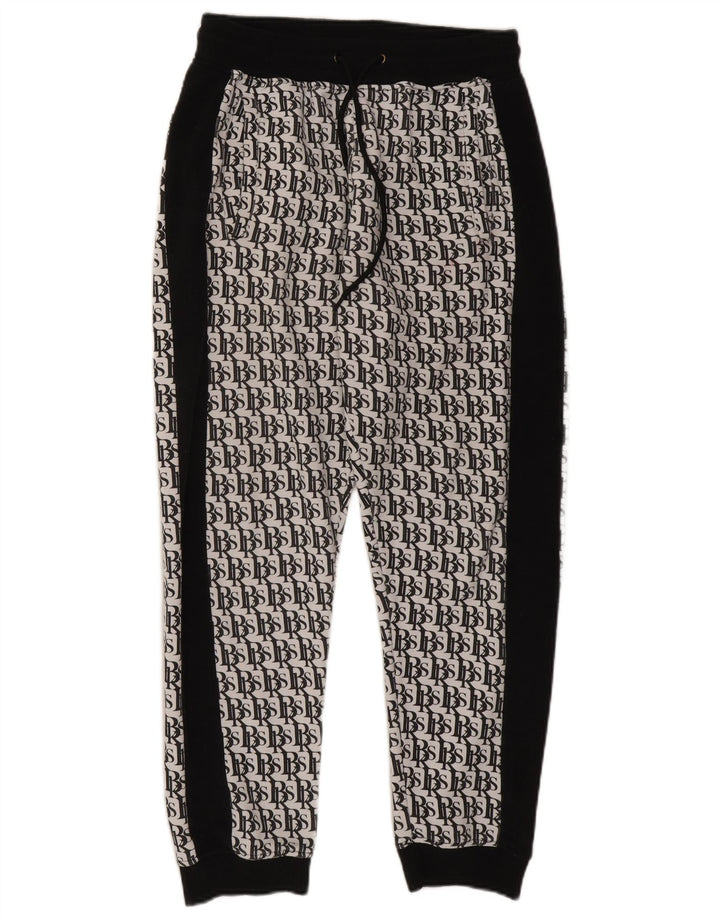 BLACK SQUAD Survêtement complet graphique coupe régulière pour hommes XL blanc colour block