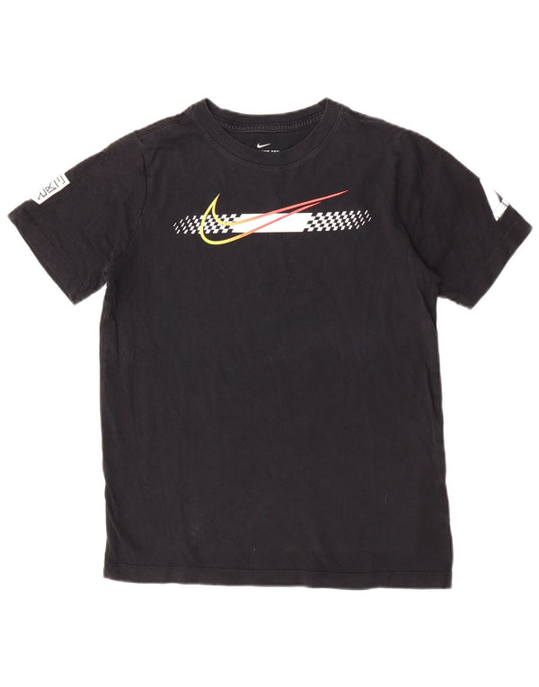 Nike Garçon Graphic T-Shirt Top 11-12 ans Noir Coton