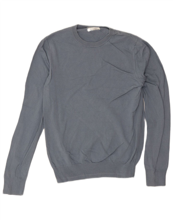 Marks & Spencer Pull à col rond pour homme en coton bleu petit