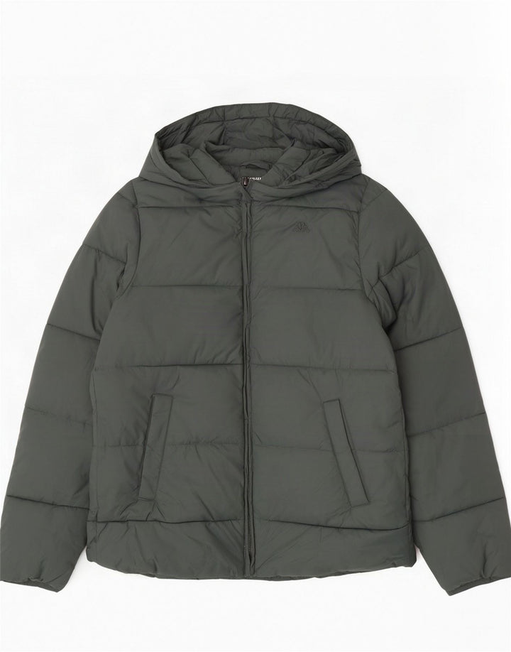 Kappa Veste rembourrée à capuche pour homme UK 38 Vert moyen Polyamide