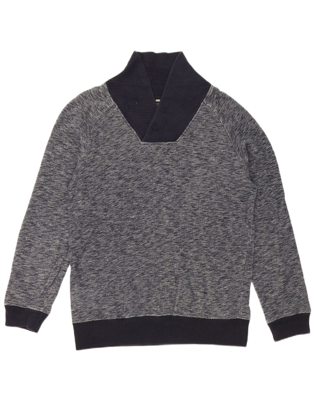 Zara Homme Sweatshirt Jumper Large Bleu Marine Moucheté