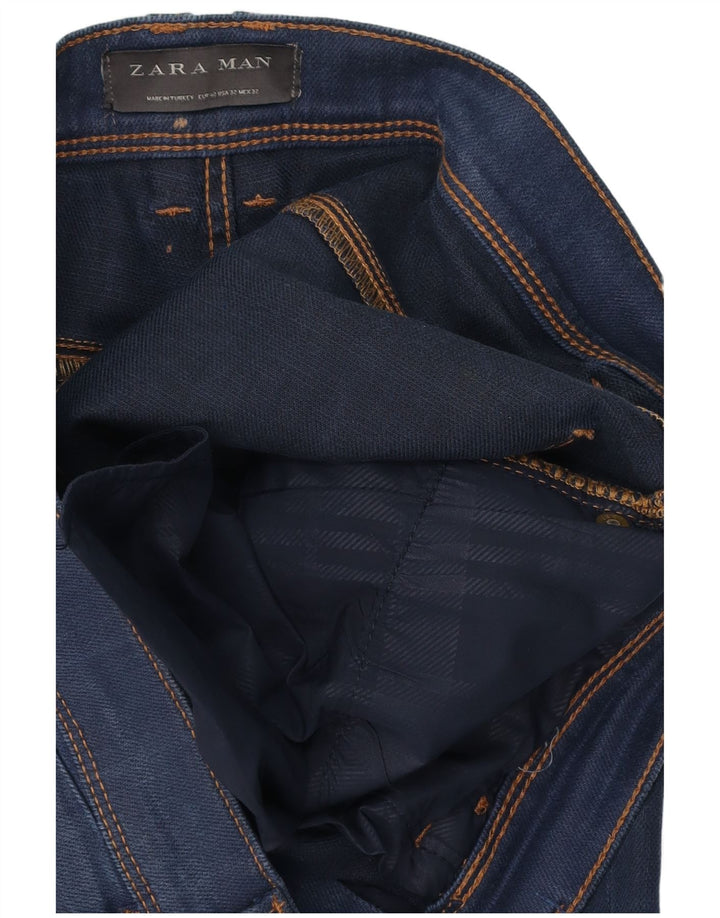 Zara Jean Slim Homme EU 42 Large W32 L31 Bleu Marine
