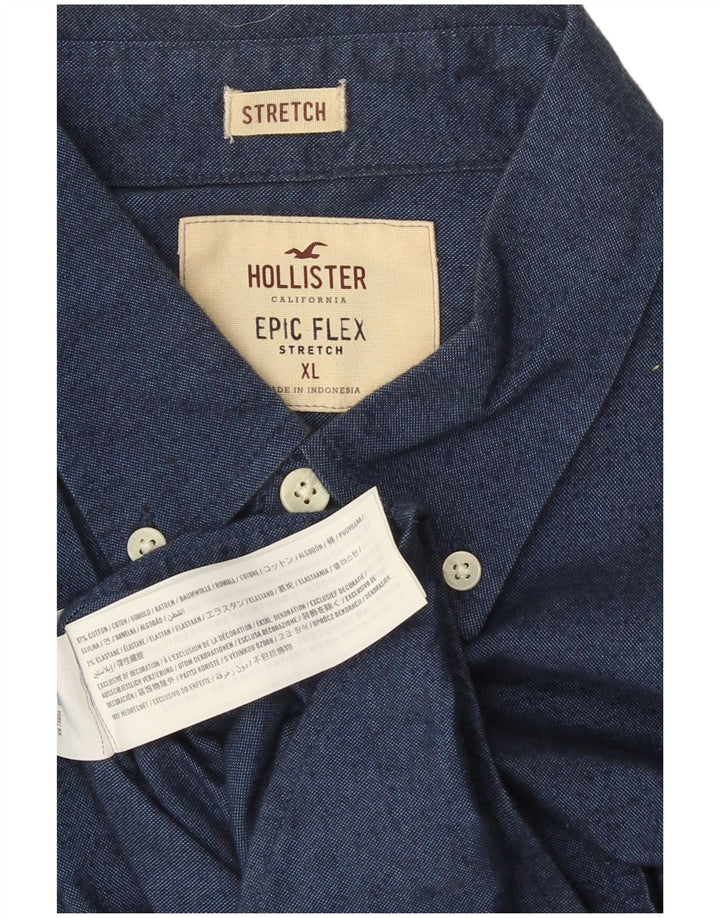 Hollister Chemise Homme XL Bleu Coton