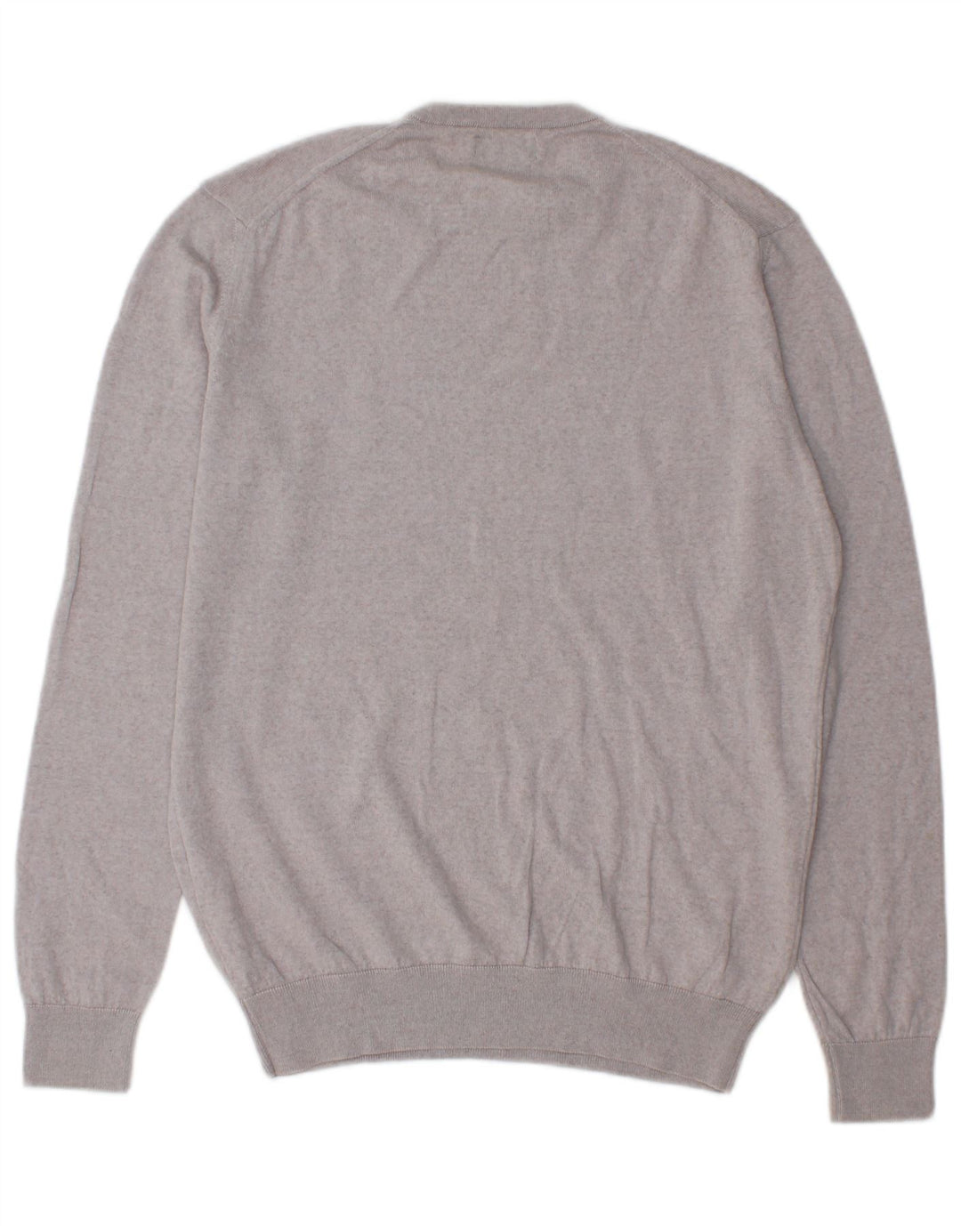 Zara Pull à col rond pour homme en laine grise