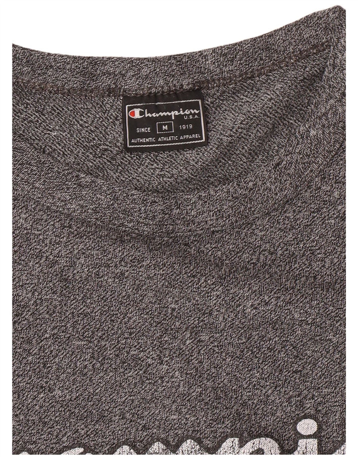 Champion T-Shirt Graphique Homme Gris Moyen Moucheté