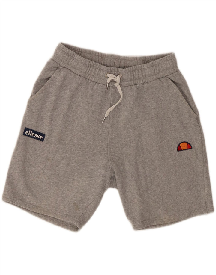 Ellesse Short de sport graphique pour homme, petit, gris, coton