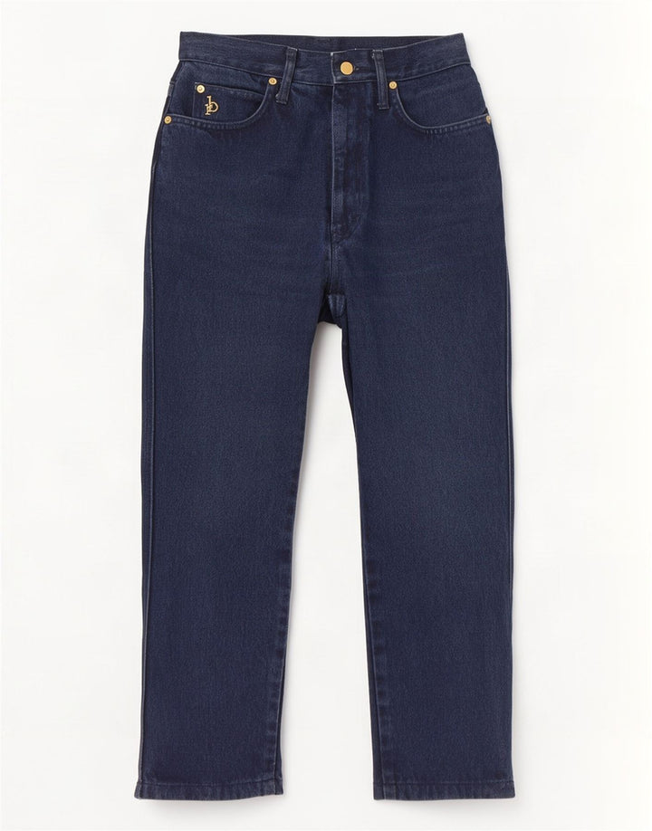 Roccobarocco Jean court droit pour femme IT 42 Medium W28 L25 Bleu marine