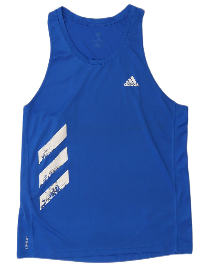 Adidas Débardeur Aeroready Graphic Homme Bleu Moyen Polyester