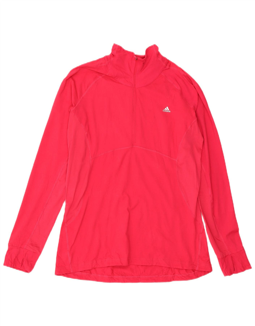 ADIDAS Haut de survêtement Climalite pour femme avec col zippé UK 20/22 XL Rouge