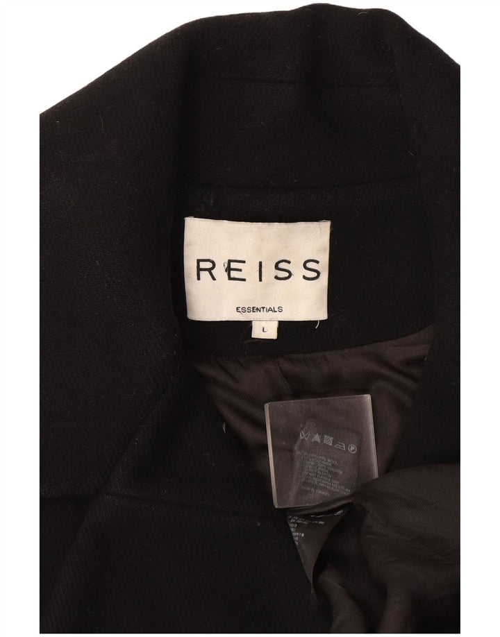 Reiss Manteau Femme UK 14 Large Laine Noire