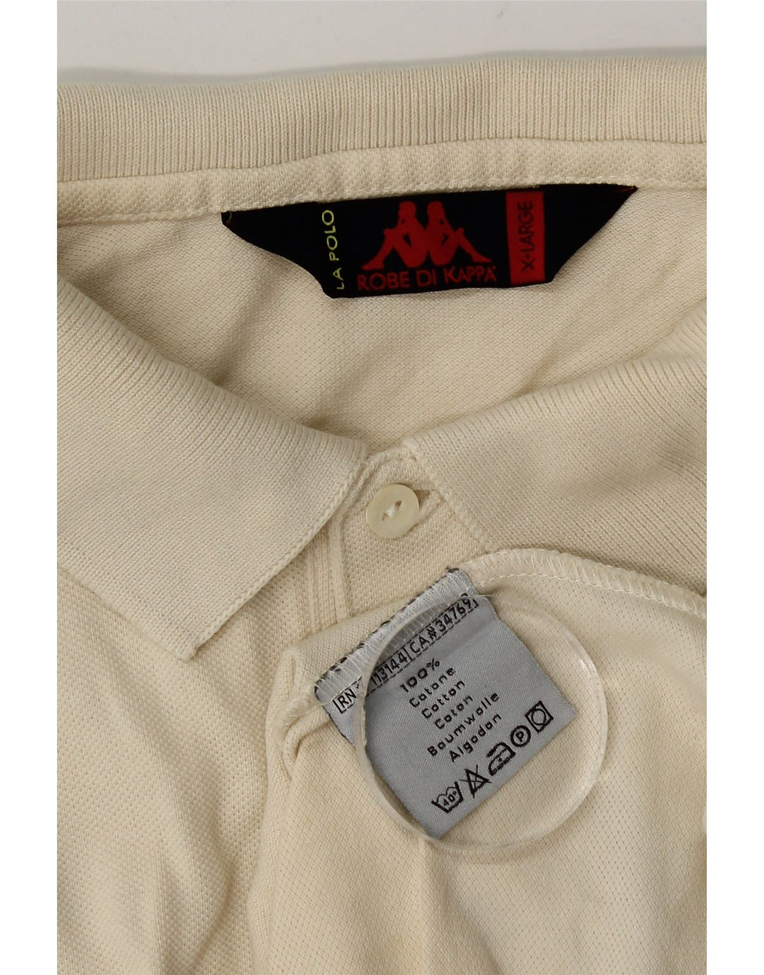 Kappa Polo Homme XL Blanc Coton