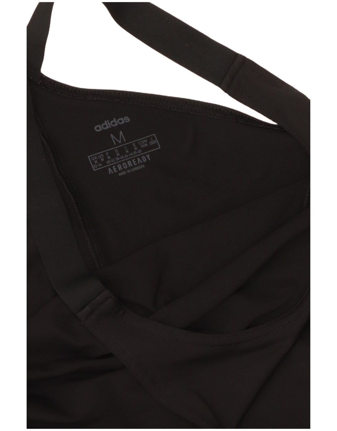 ADIDAS Femmes Aeroready Débardeur UK 12/14 Moyen Noir