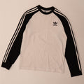 Adidas Haut à manches longues pour homme en coton color block blanc moyen