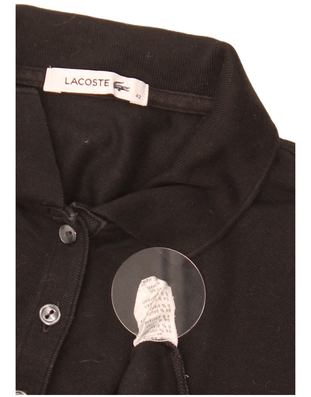 Lacoste Polo Femme Taille 42 Grand Coton Noir