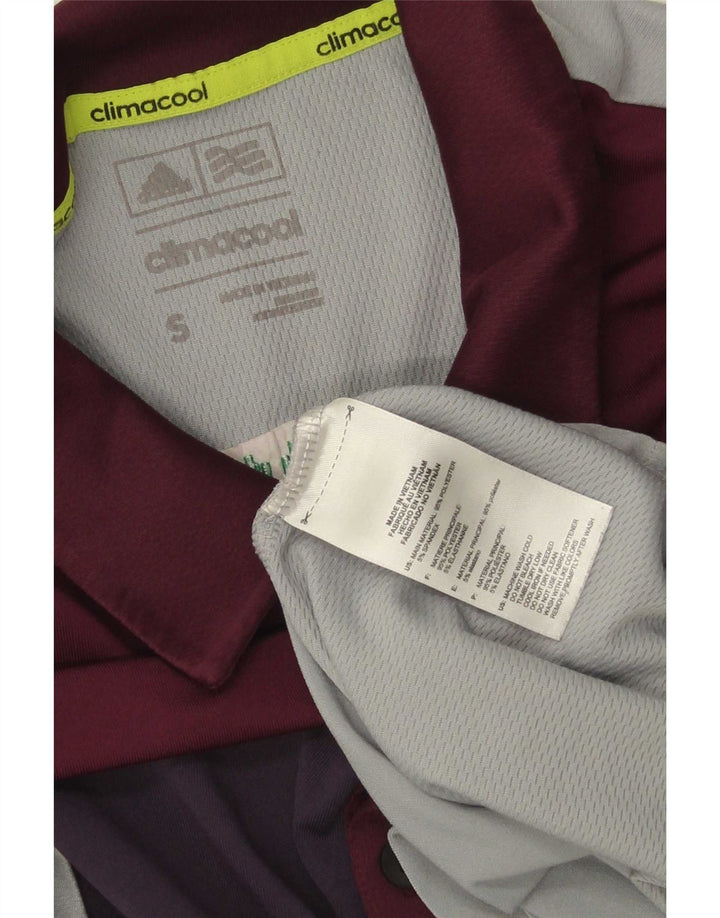 Adidas Homme Climacool Polo Petit Gris Colorblock Polyester