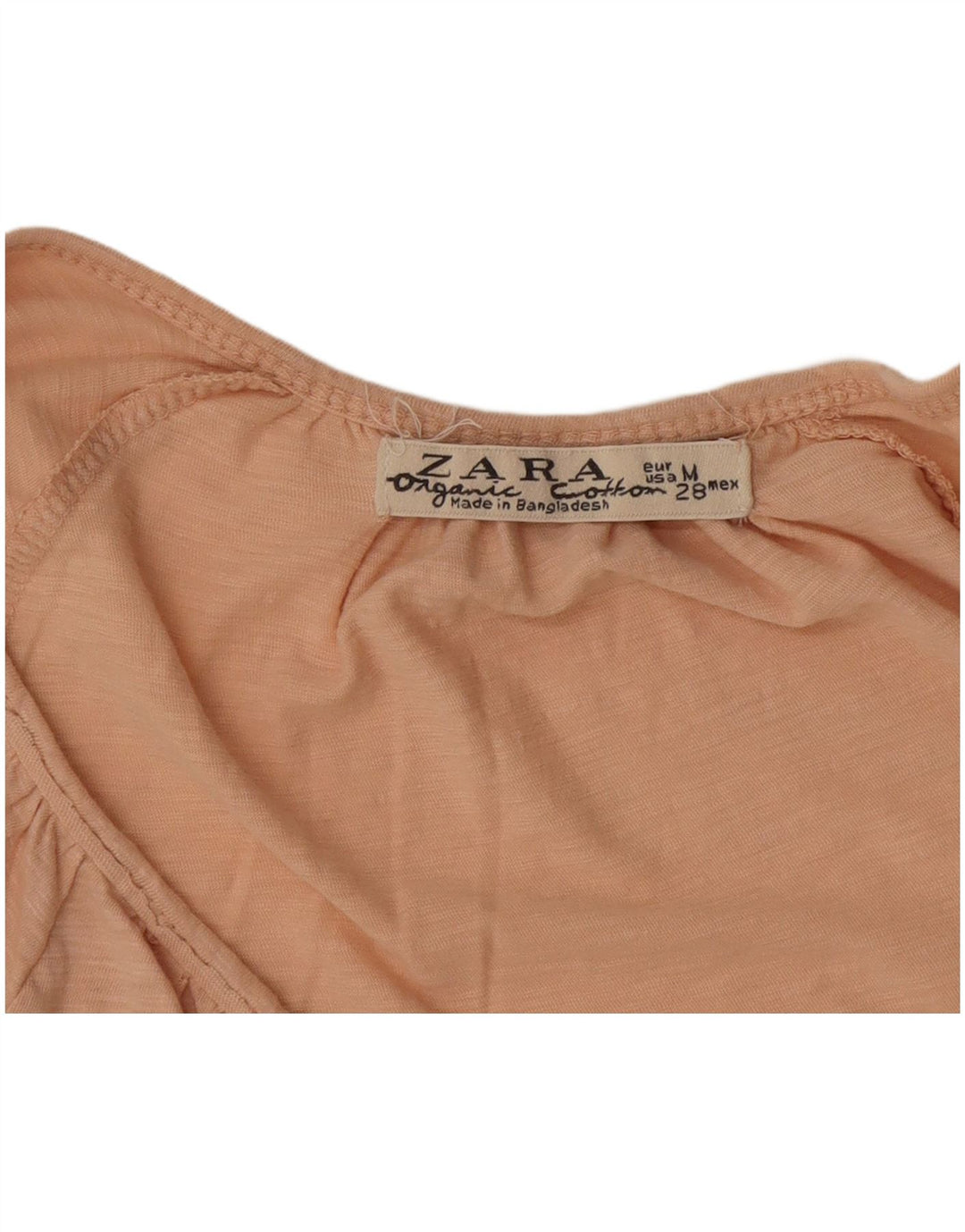 Zara Femme Top Manches Longues UK 12 Rose Moyen Moucheté