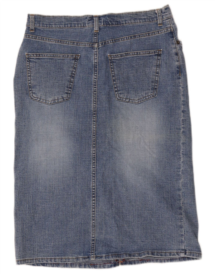 Oasis Jupe en jean pour femme UK 12 Medium W30 Bleu
