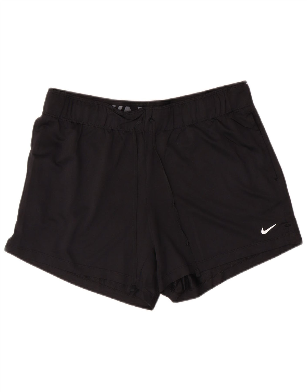 NIKE Short de sport Dri Fit pour femme UK 14 Noir moyen Polyester