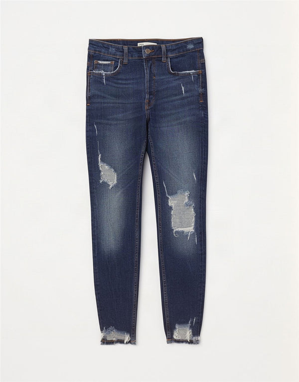 Zara Jean skinny vieilli pour homme EU 40 Medium W31 L28 Bleu