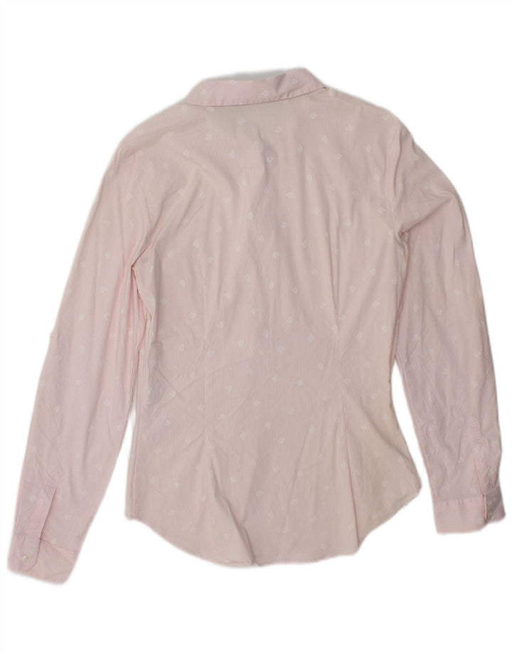 Zara Pull à manches longues pour femme en coton rose moyen Paisley UK 12