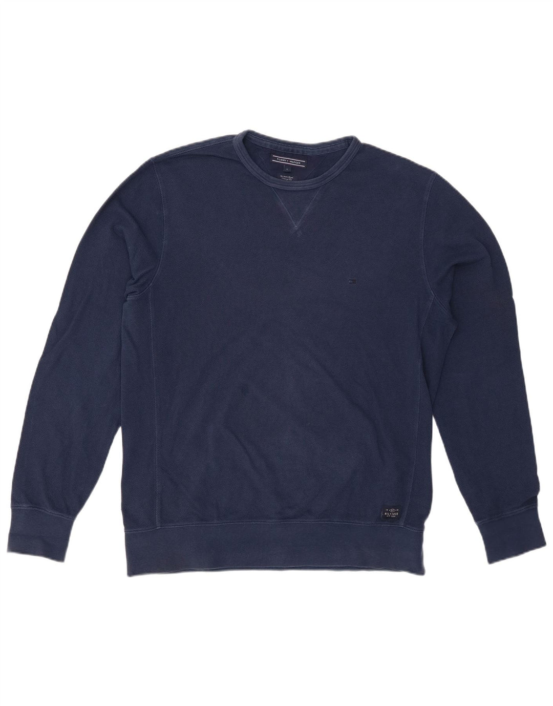 TOMMY HILFIGER Sweat-shirt coupe vintage pour hommes, grand coton bleu marine