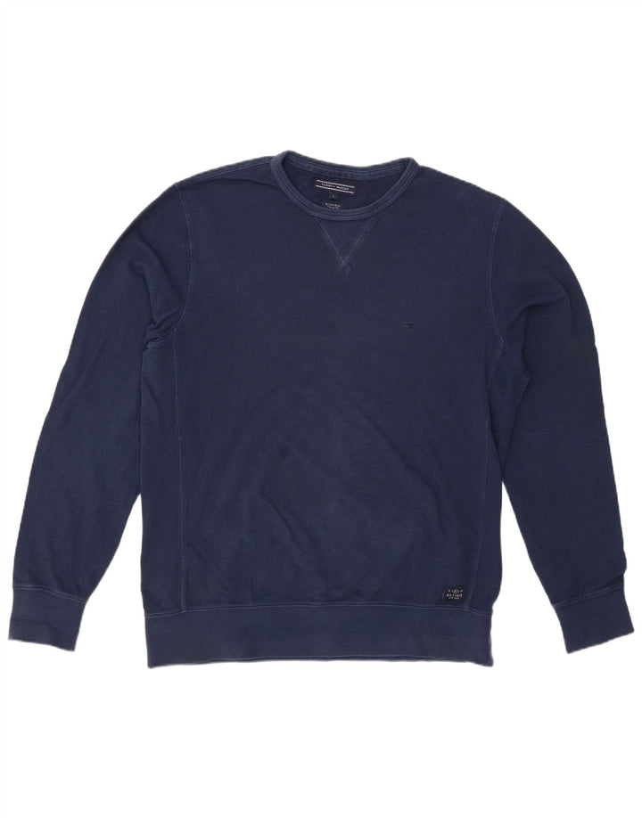 TOMMY HILFIGER Sweat-shirt coupe vintage pour hommes, grand coton bleu marine