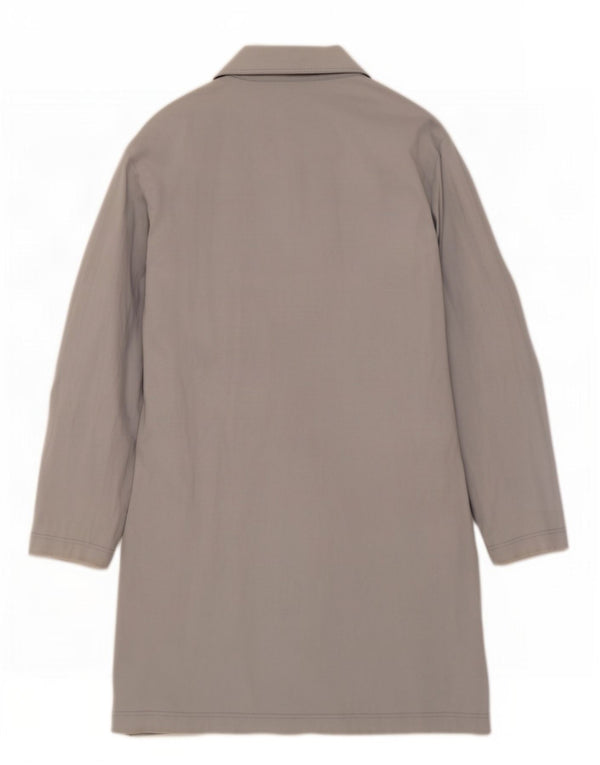 Zara Womens Longline Cardigan Top UK 12 Gris Moyen Coton