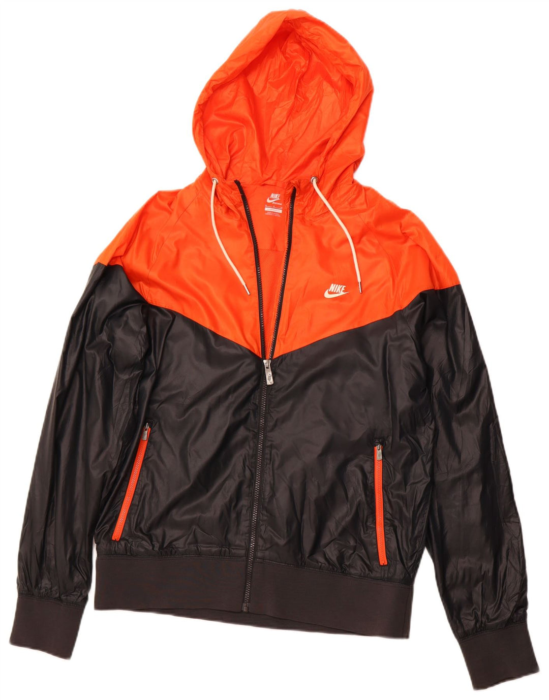 NIKE Veste de survêtement à capuche pour homme en polyester color block noir moyen