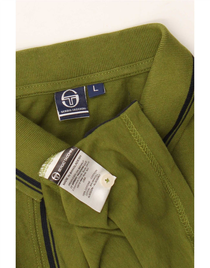 Sergio Tacchini Polo Homme Grand Kaki Coton