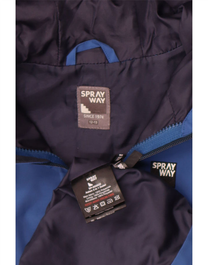Veste de pluie à capuche Sprayway Garçon 12-13 ans Bleu Polyamide