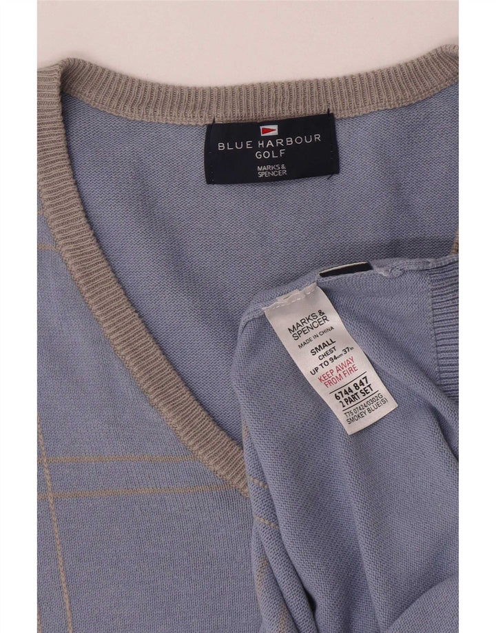 Marks & Spencer Débardeur de golf pour homme en coton bleu Taille S