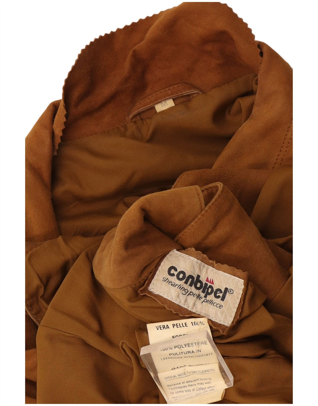 Conbipel Veste blazer en daim à 3 boutons pour femme UK 14 Cuir marron moyen