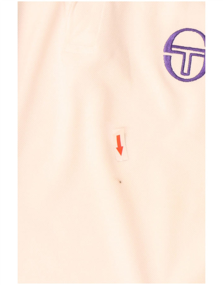 Sergio Tacchini Polo Graphique Homme Petit Coton Blanc