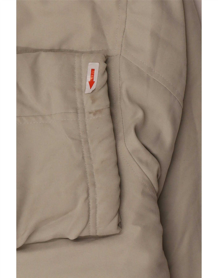 vintage Mens Bomber Jacket UK 42 XL Beige Colourblock Polyester