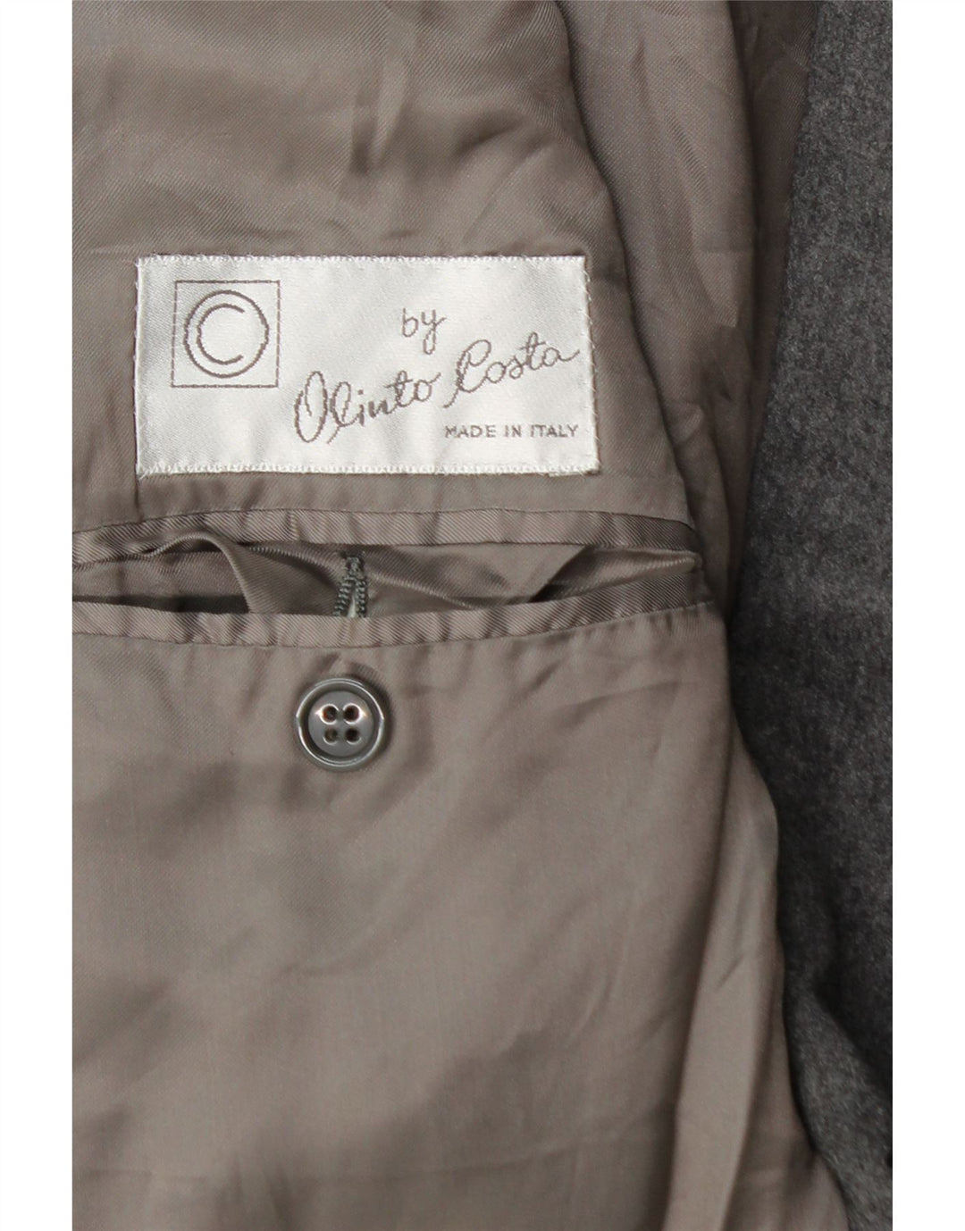 Veste Blazer Double Boutonnage Vintage Homme IT 52 XL Laine Grise