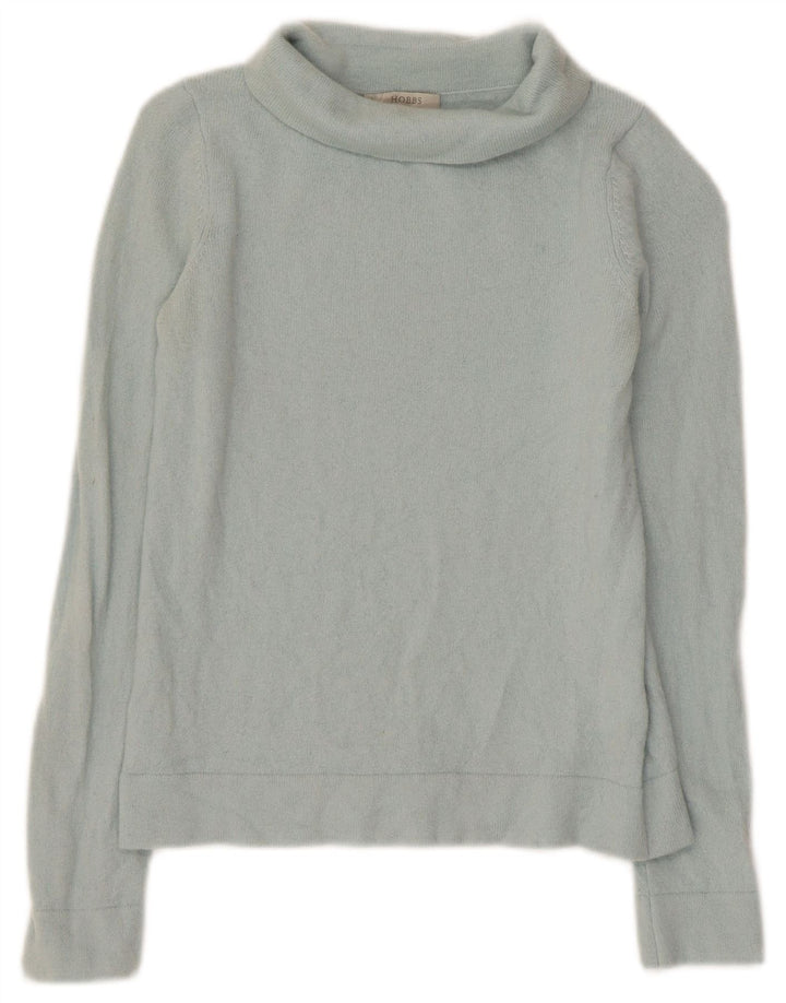 Hobbs Pull court à col roulé pour femme UK 4 XS Bleu laine