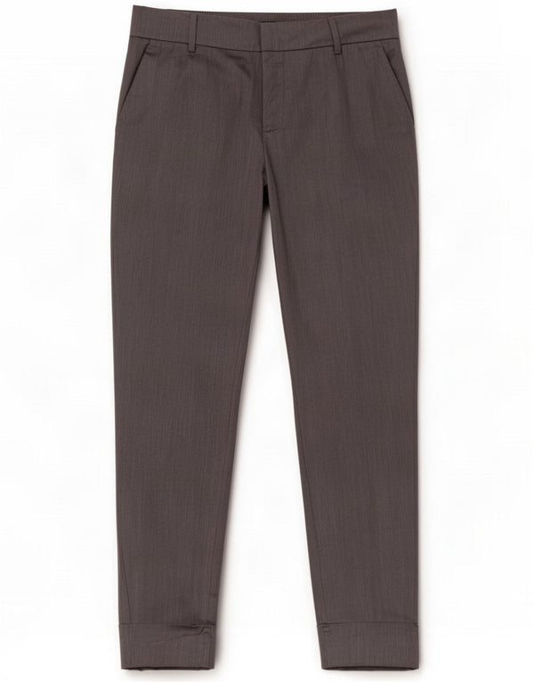 Pantalon chino droit femme Zara EU 42 Large W32 L27 Gris