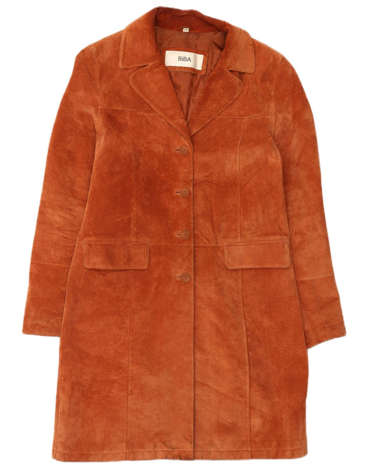 Biba Manteau en daim pour femme EU 38 Cuir marron moyen