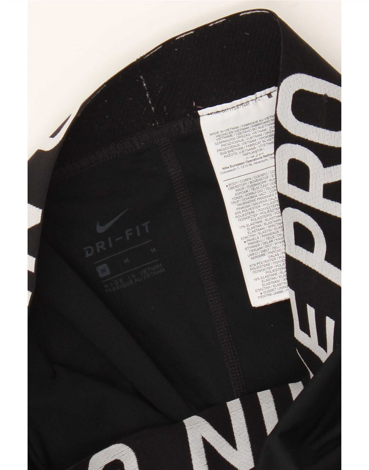 Nike Legging graphique Dri Fit pour femme UK 12 Noir moyen Polyester