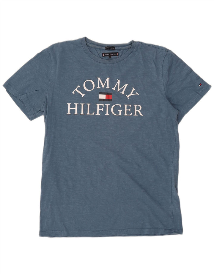 TOMMY HILFIGER T-Shirt Graphique Garçon 15-16 ans Bleu Coton
