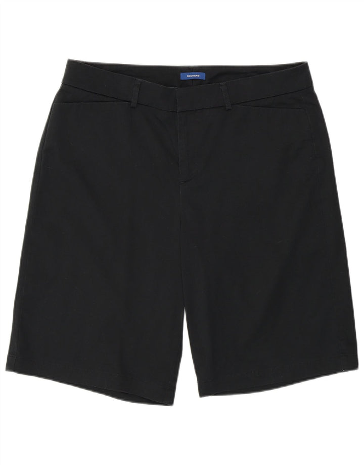 Dockers Womens Casual Shorts Large W36 Black Cotton
