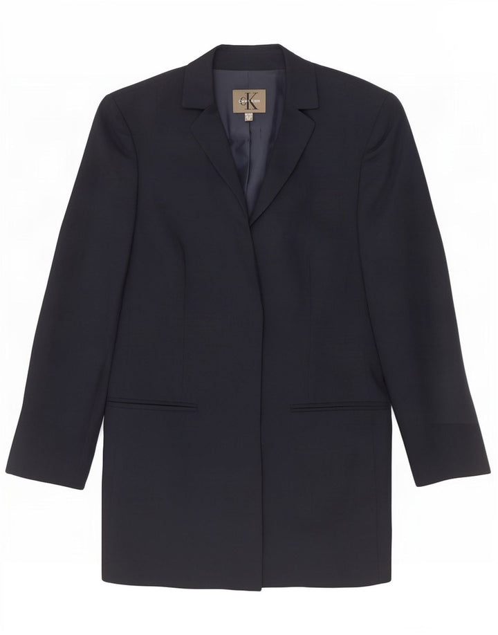 Veste blazer longue Calvin Klein pour femme EU 40 Bleu marine moyen