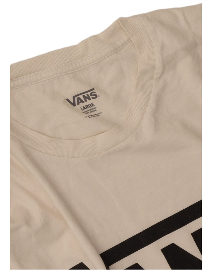 Vans T-shirt graphique pour hommes, grand coton blanc