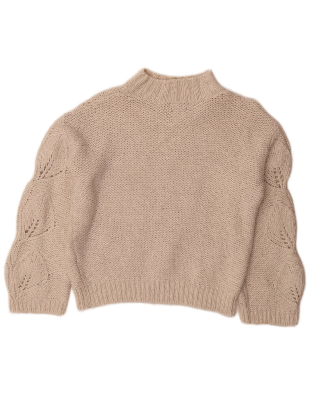 Massimo Dutti Pull à col roulé pour femme UK 4 XS Blanc cassé